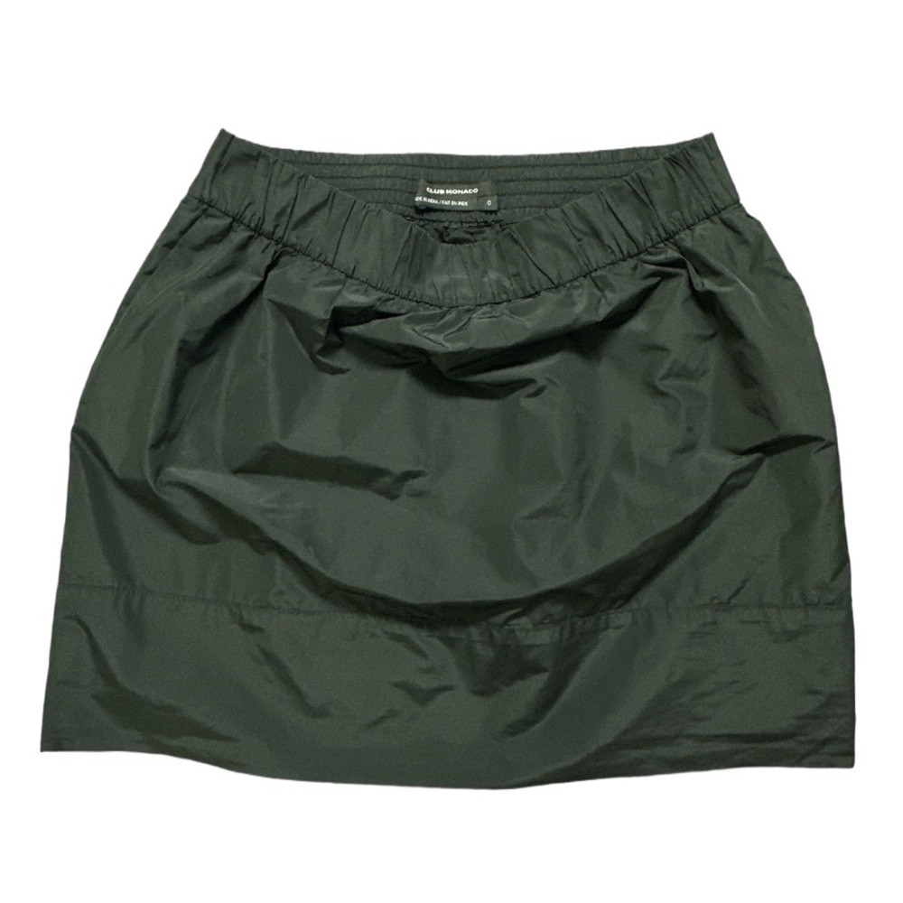 CLUB MONACO women's mid rise black performance mini skirt, 0.